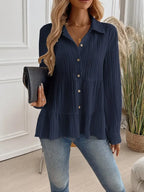Chemise À Manches Longues Avec Fermeture Boutonnée Pour Femmes | Idéal Pour Travail Et Usage Quotidien