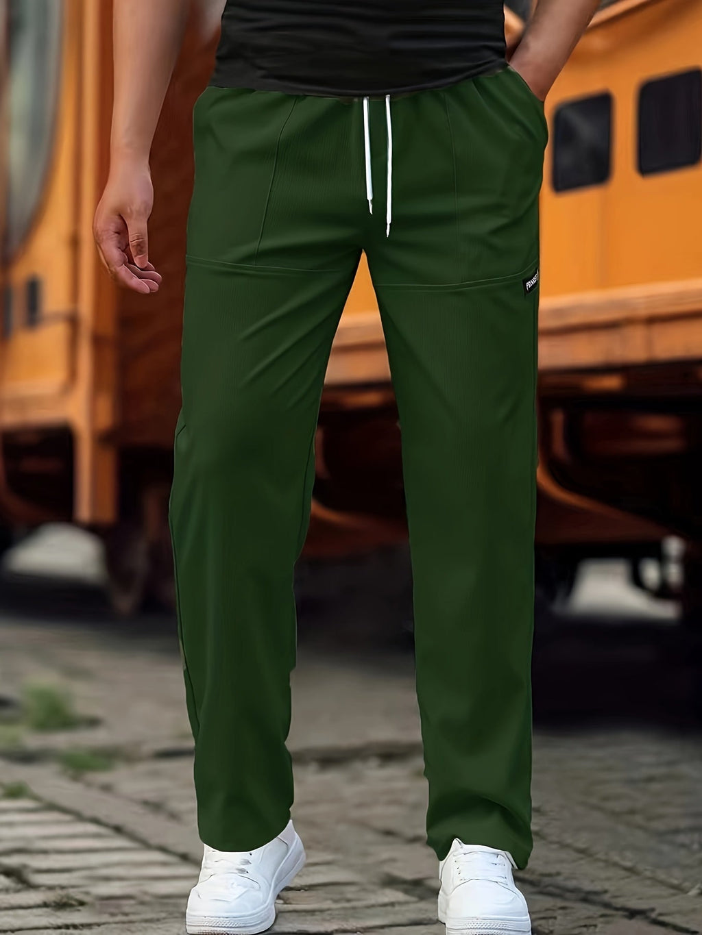 Pantalon Classique avec Taille à Cordon pour Homme | Idéal pour Usage Quotidien