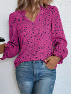 Blouse à Manches Volantées avec Imprimé Floral pour Femme | Idéale pour un Usage Quotidien
