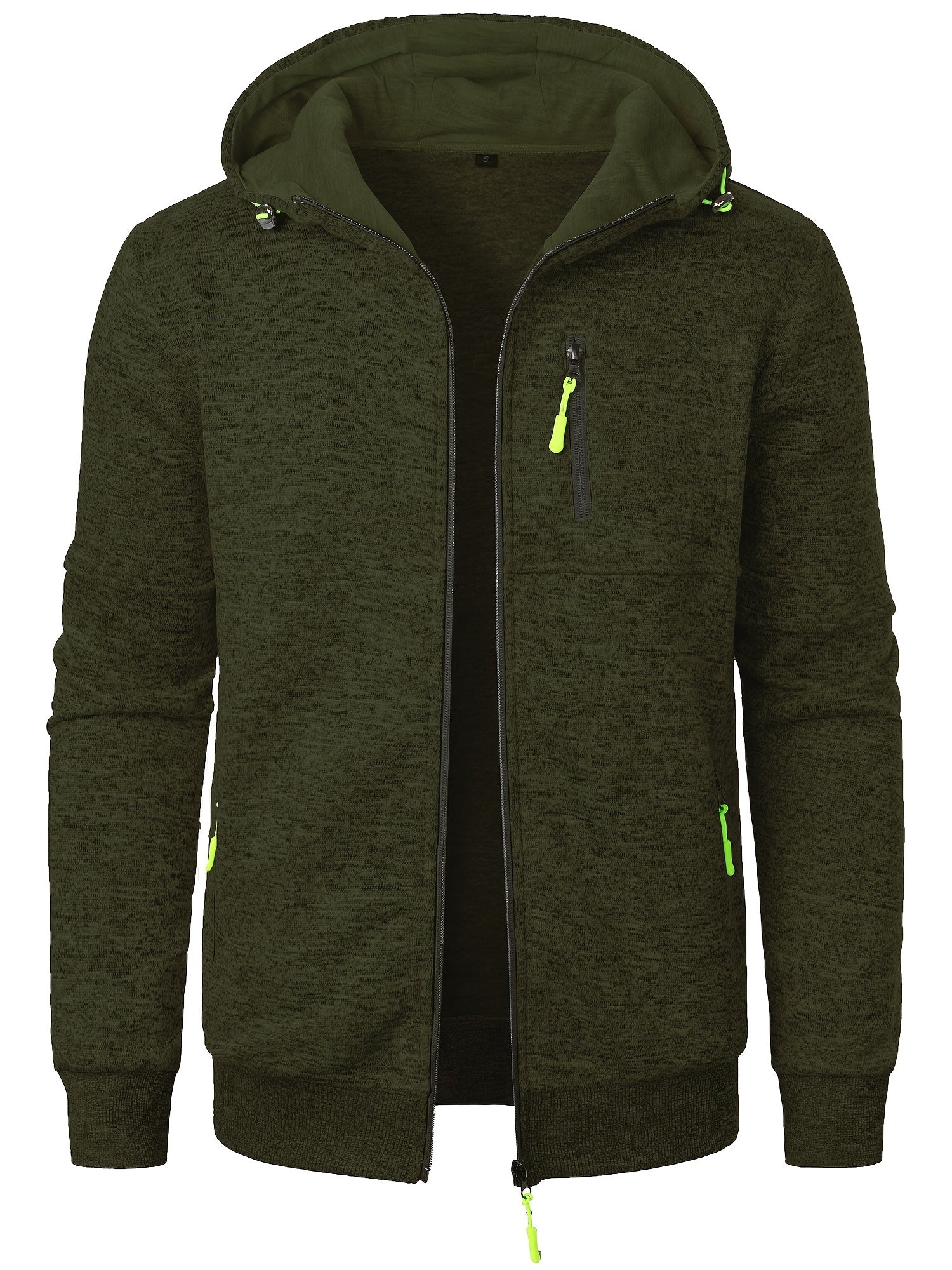 Veste Zippée À Capuche Avec Poches Multiples Pour Homme | Idéal Pour Usage Quotidien Et Activités Extérieures