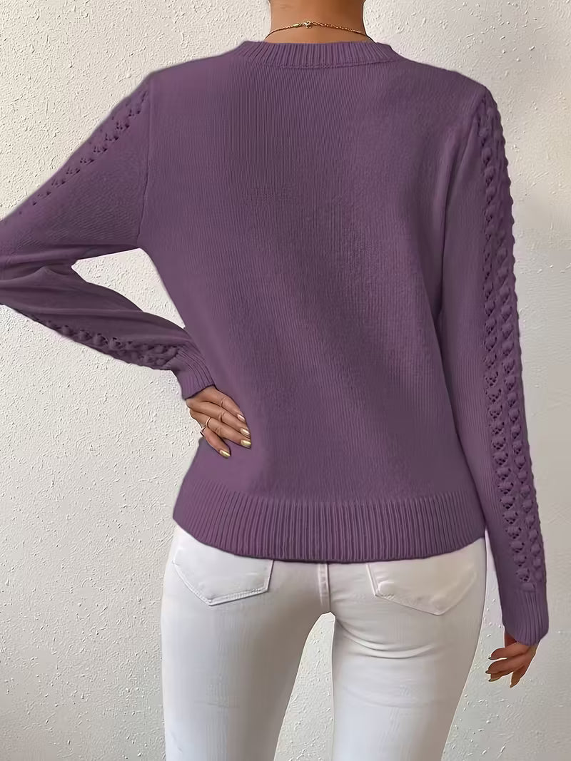 Pull à Manches Longues avec Détails en Dentelle pour Femme | Idéal pour un Usage Quotidien