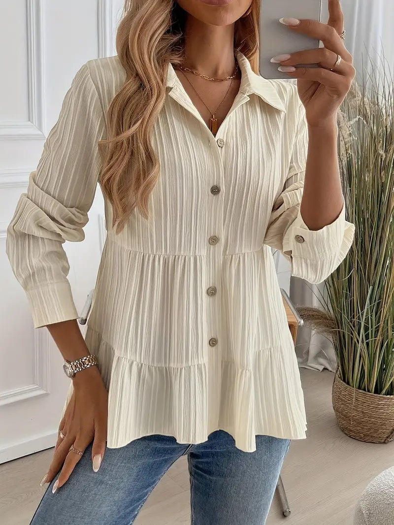 Chemise À Manches Longues Avec Fermeture Boutonnée Pour Femmes | Idéal Pour Travail Et Usage Quotidien