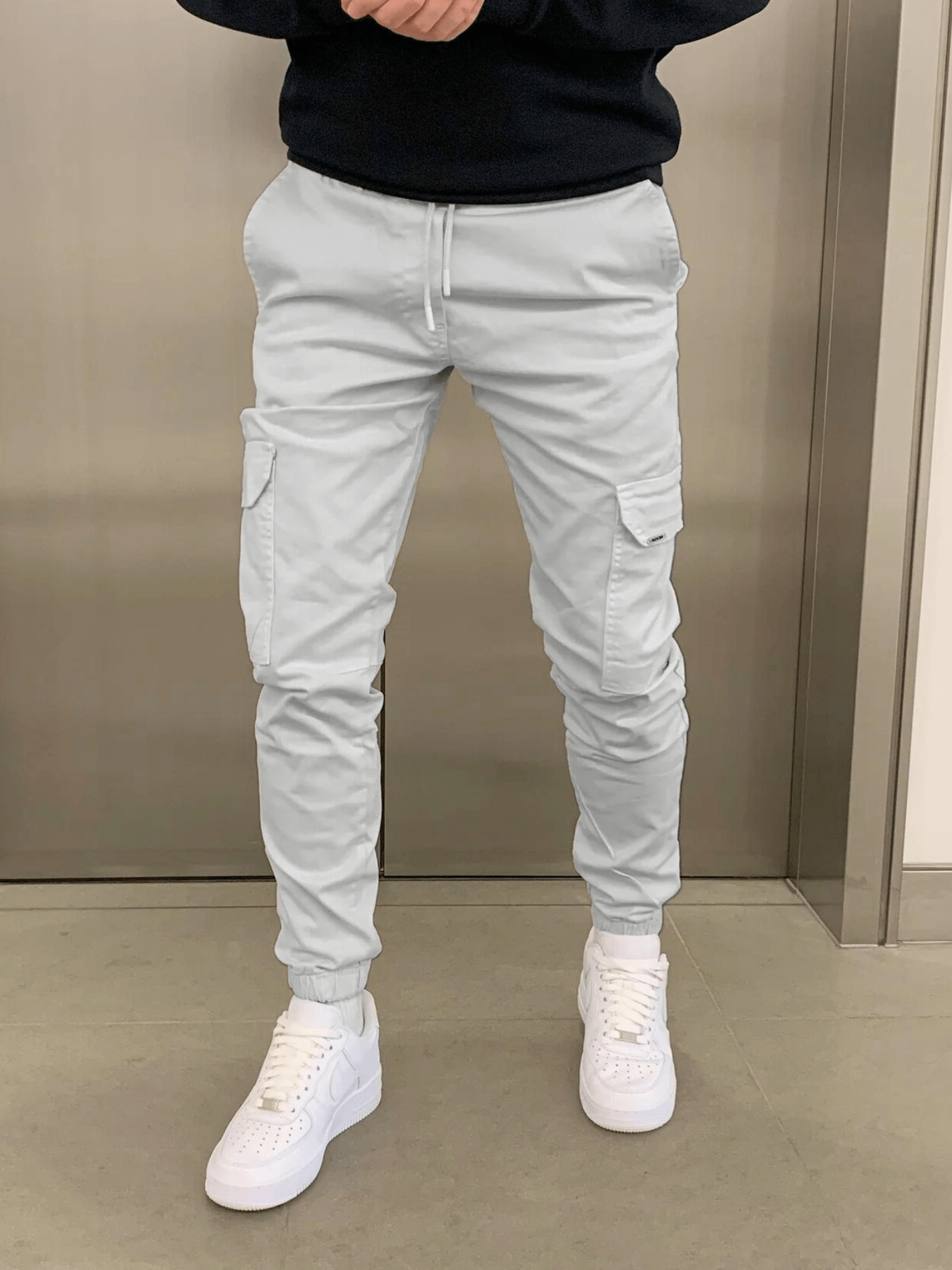 Pantalon Cargo Jogger avec Taille Élastique et Poches Multiples pour Homme | Idéal pour un Usage Quotidien
