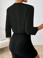 Blazer Court à Manches Trois-Quarts pour Femme | Idéal pour Usage Quotidien et Occasion