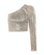 Top à Une épaule À Paillettes Pour Femme | Idéal Pour Les Soirées