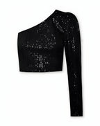 Top à Une épaule À Paillettes Pour Femme | Idéal Pour Les Soirées