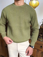 Pull En Maille À Motif Câblé Avec Coupe Ajustée Pour Homme | Idéal Pour L’Automne Et Le Quotidien