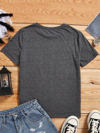 T-Shirt à Coupe Ample avec Motif de Cœurs Multicolores pour Femme | Idéal pour un Usage Quotidien