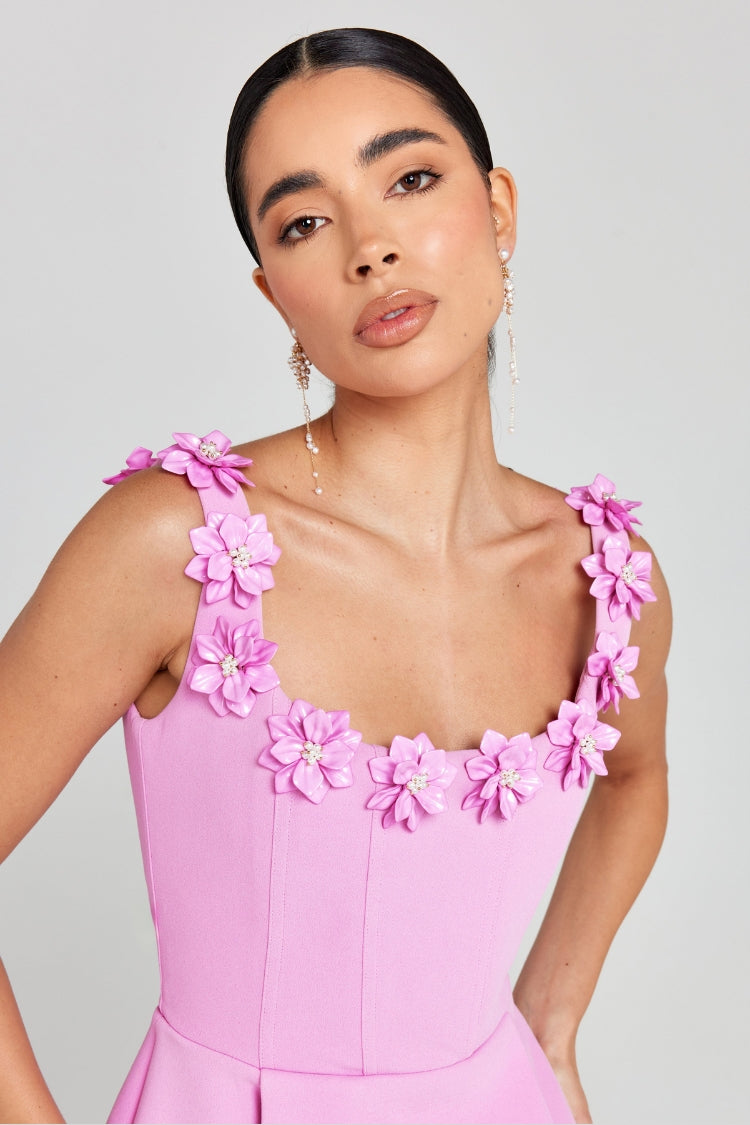 Robe Mini À Motifs Floraux Et Coupe Structurée Pour Femmes | Idéale Pour Les Soirées Et Événements