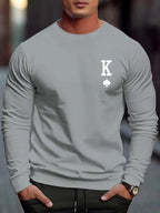 Sweat à Imprimé Spade K et Manches Longues pour Homme | Idéal pour l’Automne et l’Hiver
