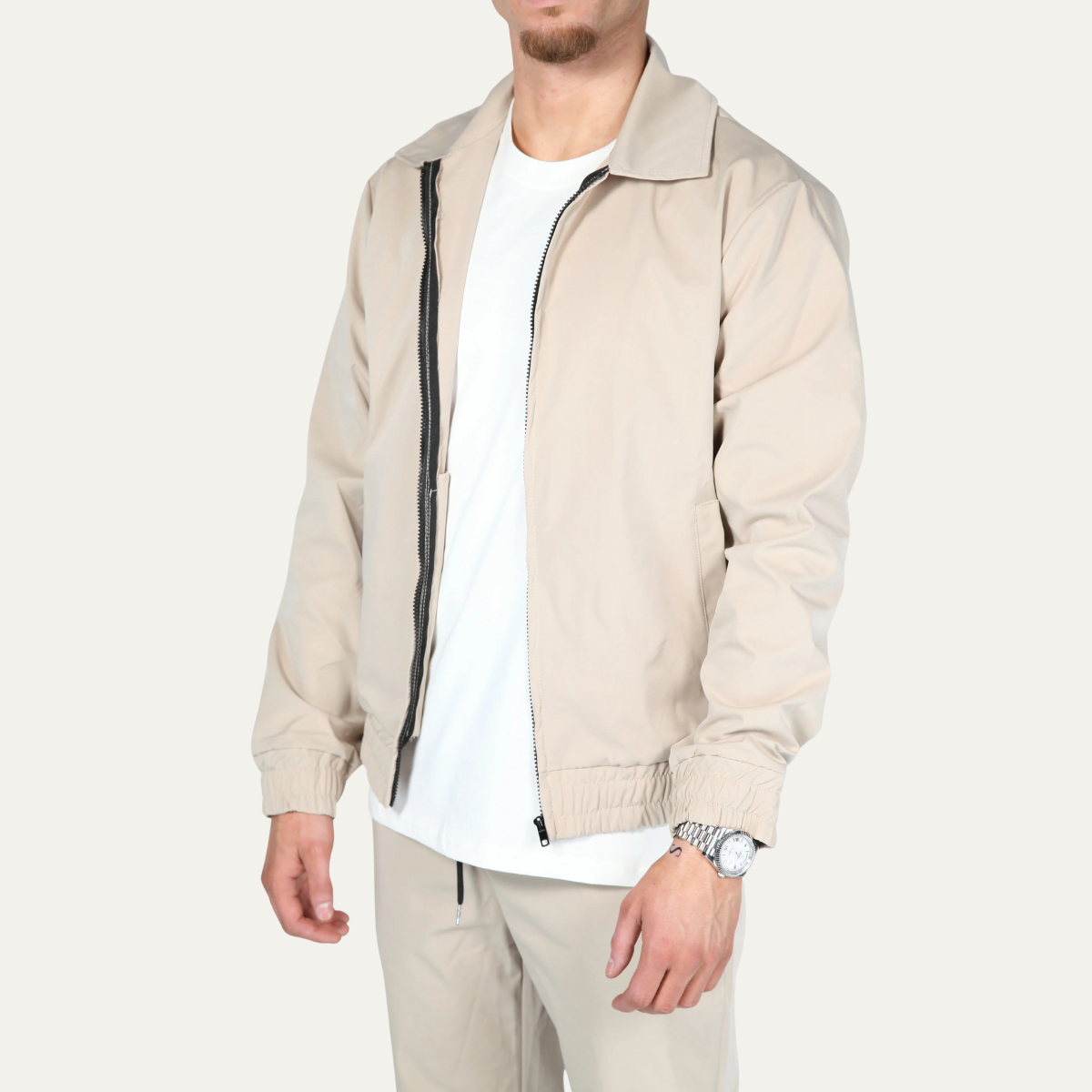 Ensemble Coordonné avec Veste Légère et Pantalon pour Homme | Idéal pour les Sorties Décontractées ou les Déplacements