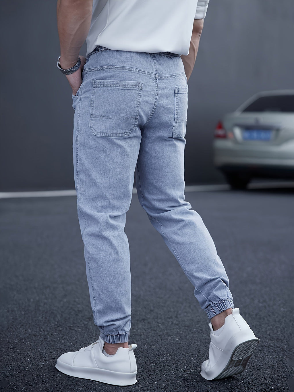 Pantalon Cargo avec Taille Élastiquée et Chevilles Ajustées pour Homme | Idéal pour le Quotidien