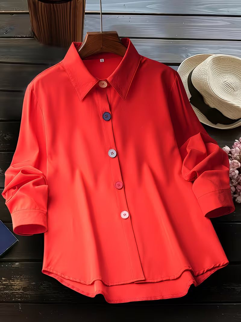 Chemise À Manches Longues Avec Fermeture Boutonnée Pour Femmes | Idéal Pour Usage Quotidien Et Travail