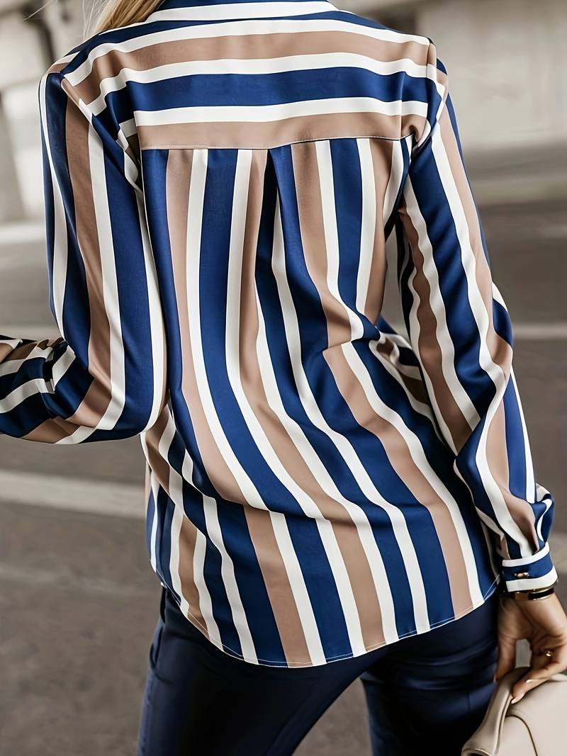 Blouse À Rayures Pour Femme | Idéale Pour Un Usage Quotidien Et Professionnel