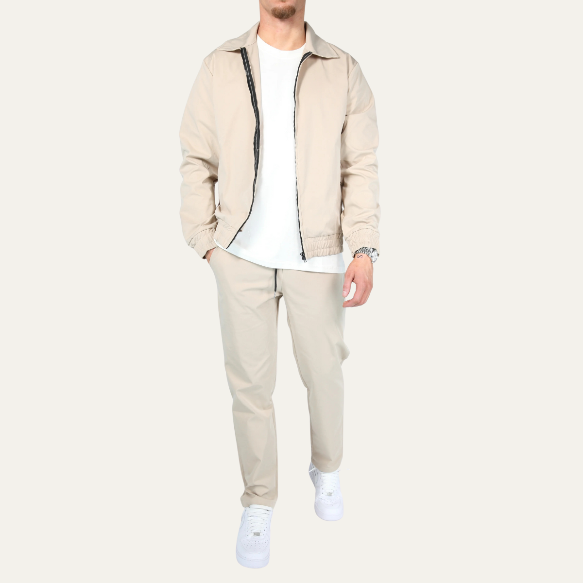 Ensemble Coordonné avec Veste Légère et Pantalon pour Homme | Idéal pour les Sorties Décontractées ou les Déplacements