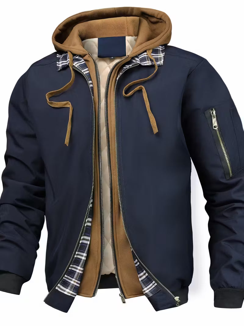 Veste Avec Capuche Et Fermeture Zippée Pour Homme | Idéale Pour Un Usage Quotidien Et Extérieur