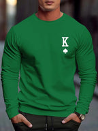 Sweat à Imprimé Spade K et Manches Longues pour Homme | Idéal pour l’Automne et l’Hiver