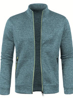Veste Zippée Avec Col Montant Et Poches Latérales Pour Homme | Idéal Pour Sport Et Usage Quotidien