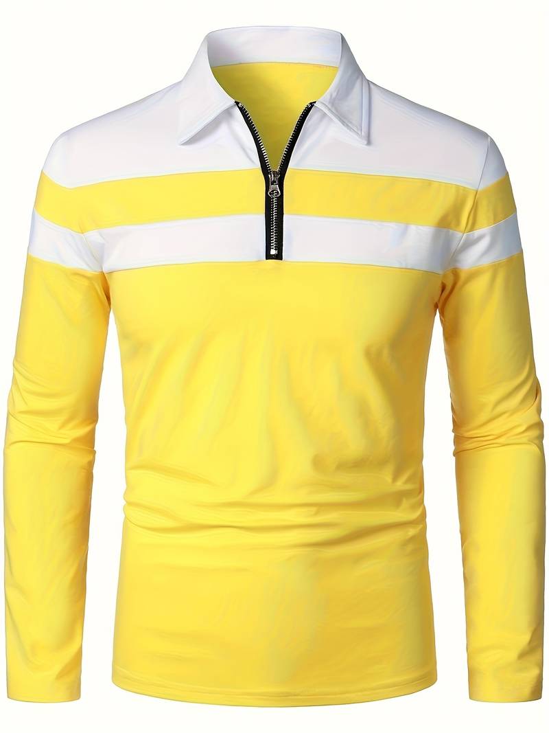 Polo À Manches Longues Avec Fermeture Zippée Pour Homme | Idéal Pour Un Usage Quotidien