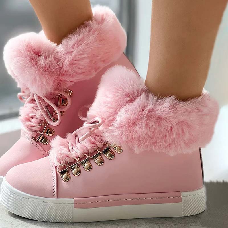 Bottines Fourrées à Coupe Montante pour Femmes | Idéal pour la Saison Froide