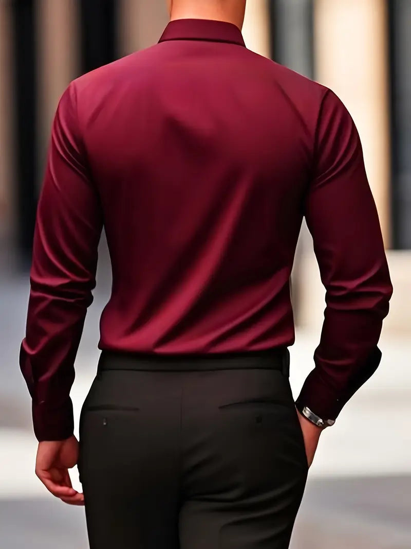 Chemise À Manches Longues Pour Homme | Idéale Pour Usage Quotidien