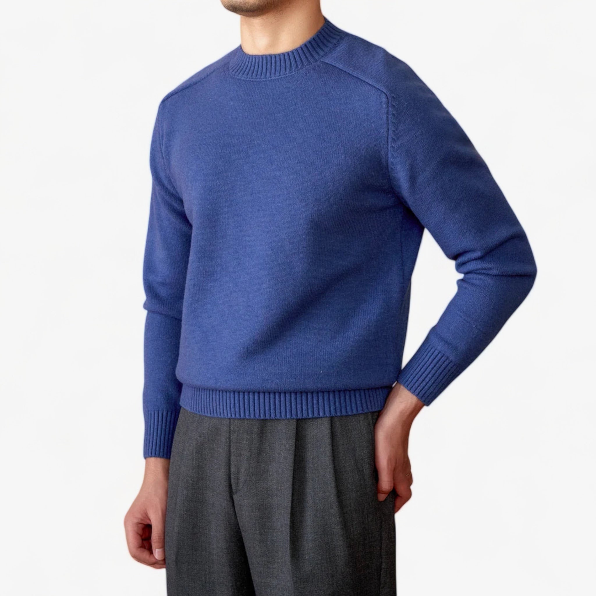 Pull D’Hiver À Col Rond Pour Homme | Idéal Pour Les Tenues Quotidiennes