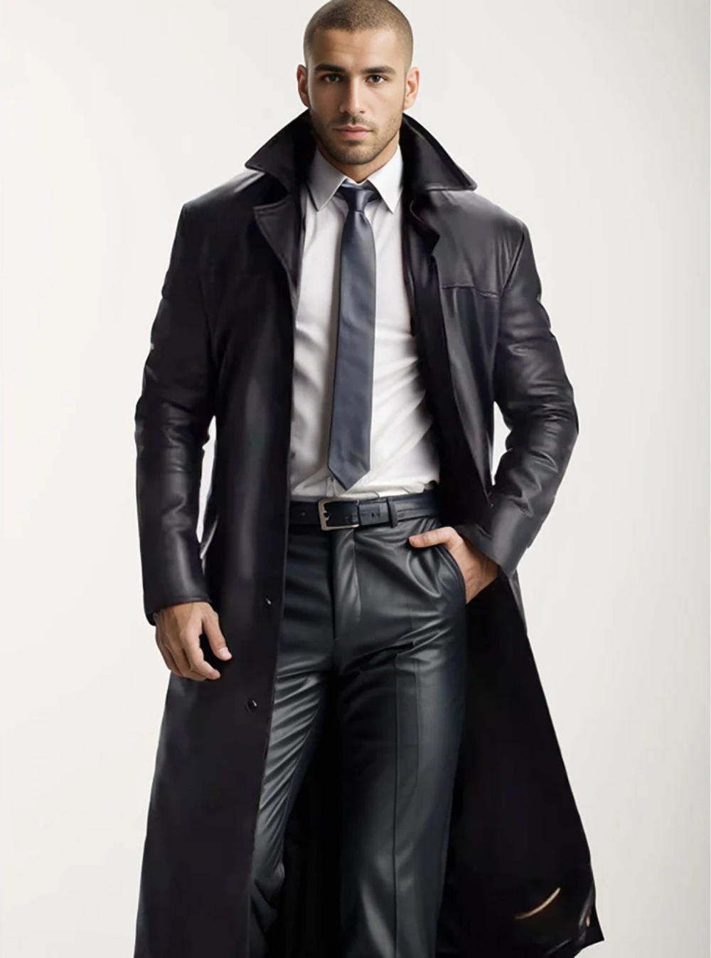 Manteau Long avec Revers Classiques pour Homme | Idéal pour un Usage Quotidien