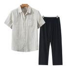Ensemble Avec Chemise Et Pantalon Droit Pour Hommes | Idéal Pour L’Été