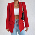 Veste Structurée à Manches Longues avec Ouverture Frontale pour Femme | Idéale pour le Travail et le Quotidien