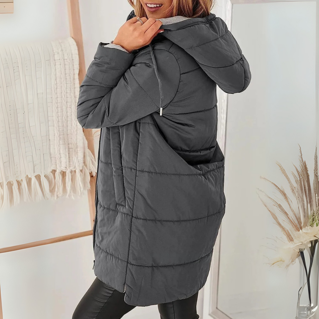 Doudoune Avec Capuche Et Poches Zippées Pour Femmes | Idéale Pour La Saison Hivernale