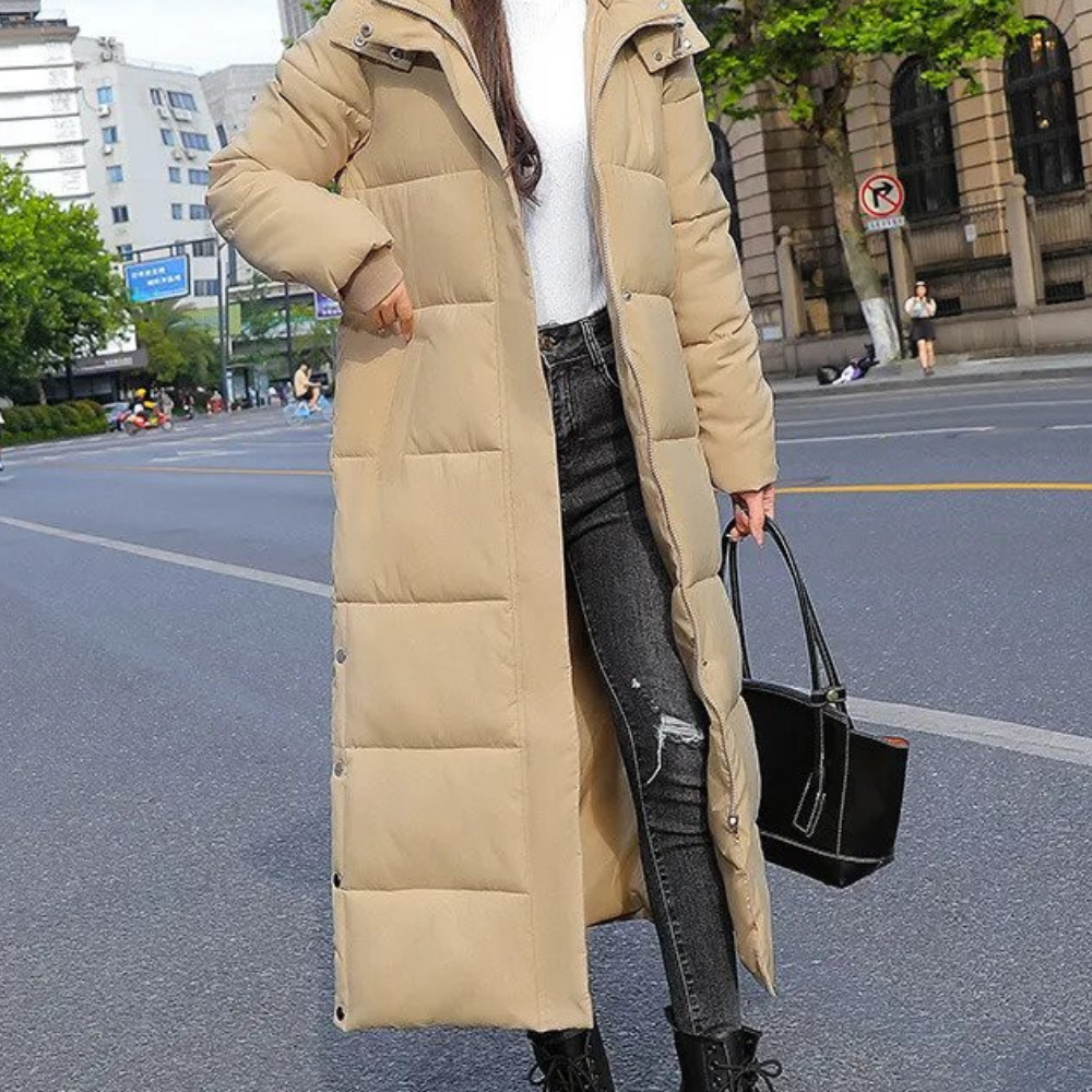 Parka Longue Matelassée Avec Coupe Ajustée Pour Femme | Idéal Pour L’Hiver