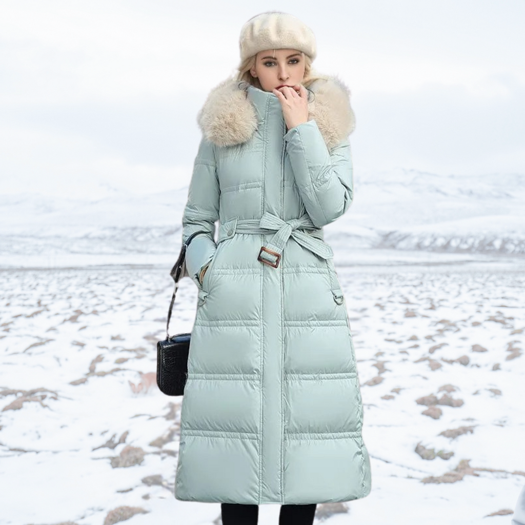 Manteau d’Hiver Long pour Femme avec Coupe Cintrée et Manches Longues | Idéal pour la Saison Froide