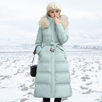 Manteau d’Hiver Long pour Femme avec Coupe Cintrée et Manches Longues | Idéal pour la Saison Froide