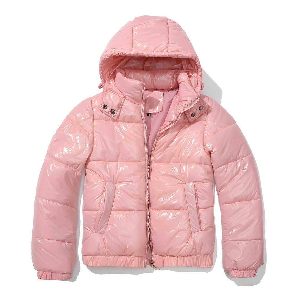 Veste Brillante avec Capuche pour Femme | Idéale pour l’Hiver et le Quotidien