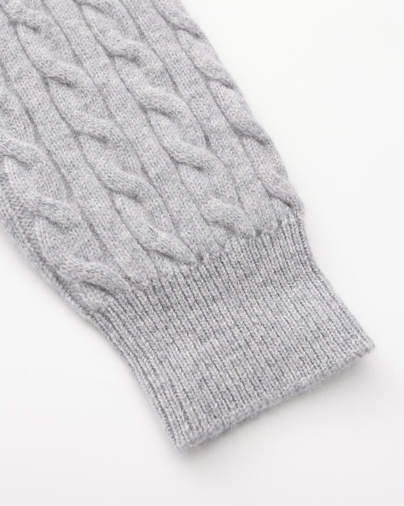 Pull pour Homme avec Col Zippé et Motif en Torsades | Idéal pour l’Hiver