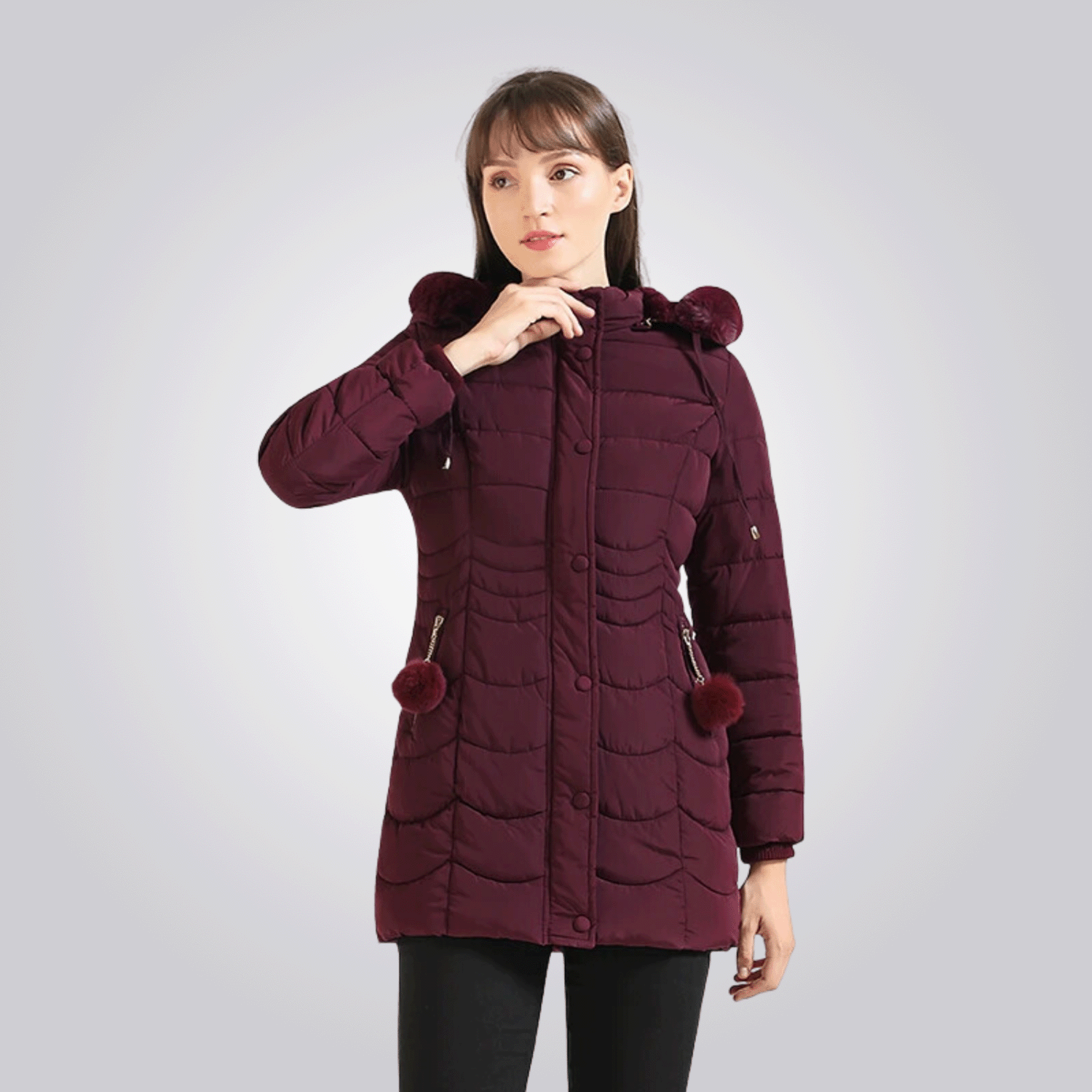 Manteau Long avec Capuche Amovible pour Femme | Idéal pour l’Hiver