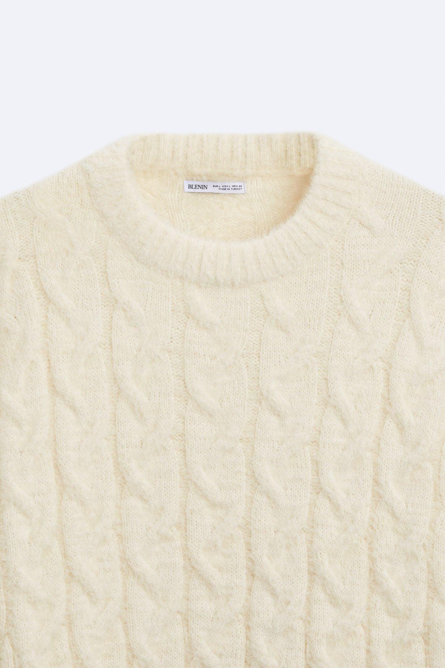 Pull pour Homme avec Motif en Torsades et Col Rond | Idéal pour les Journées Fraîches