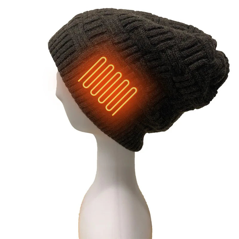 Bonnet Chauffant USB avec Élément de Chauffe Réglable pour Adultes | Idéal pour les Activités Extérieures