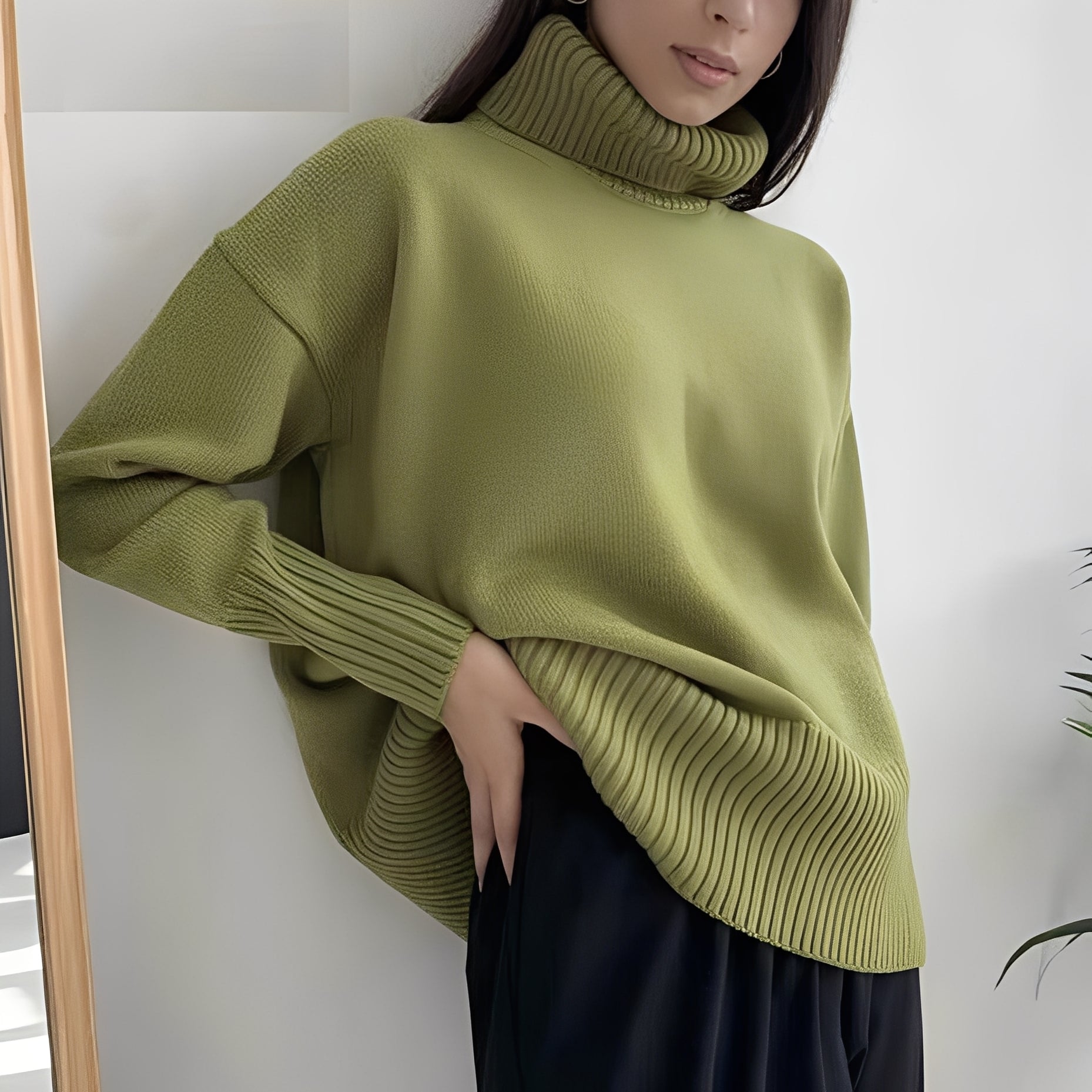 Pull à Col Roulé avec Coupe Ample pour Femme | Idéal pour Usage Quotidien