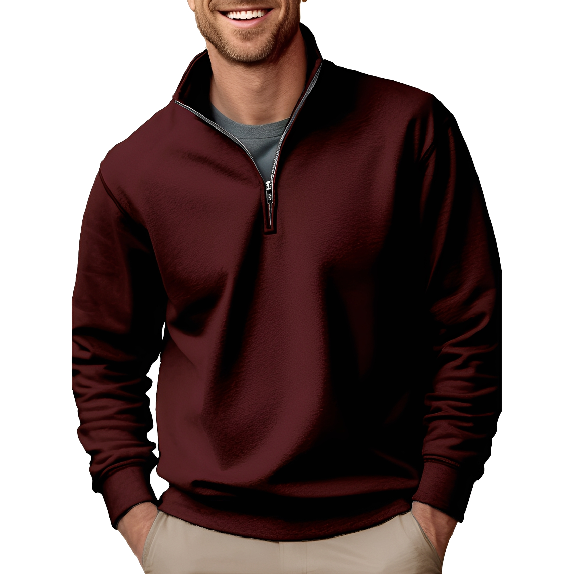 Pull Avec Demi-Fermeture Éclair Pour Hommes | Idéal Pour Le Quotidien