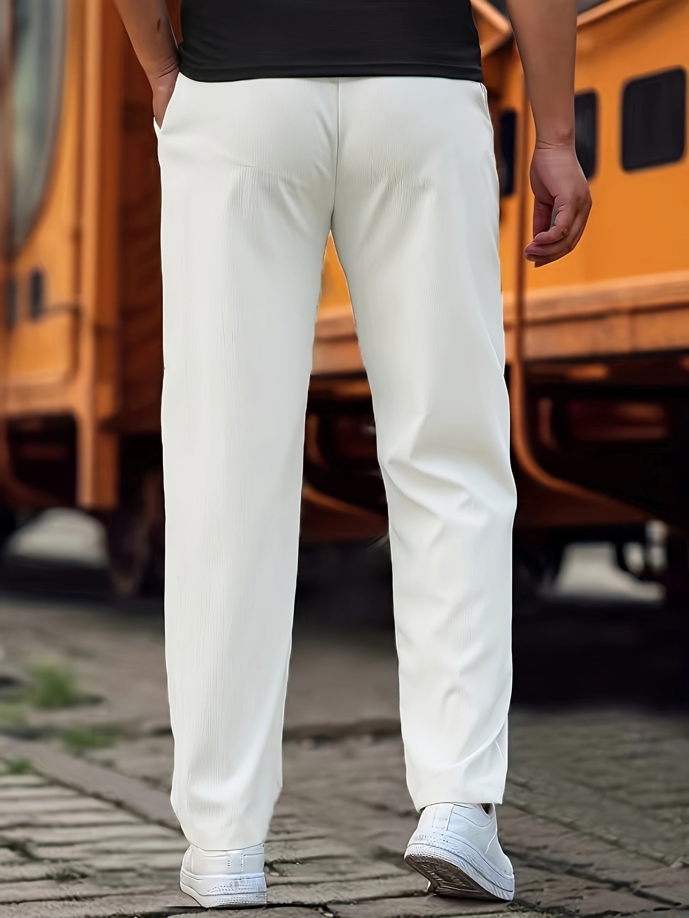 Pantalon Classique avec Taille à Cordon pour Homme | Idéal pour Usage Quotidien