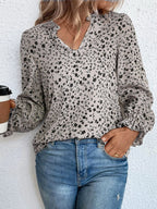 Blouse à Manches Volantées avec Imprimé Floral pour Femme | Idéale pour un Usage Quotidien