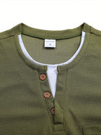 Polo À Manches Longues Avec Col À Boutons Et Poches Fonctionnelles Pour Homme | Idéal Pour Le Quotidien Et Les Occasions Décontractées