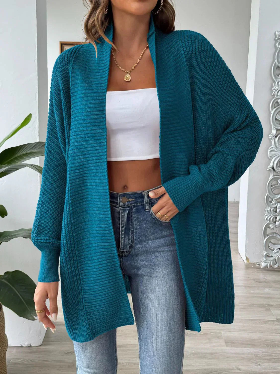 Cardigan Long En Maille Pour Femmes | Idéal Pour Superposition En Mi-Saison