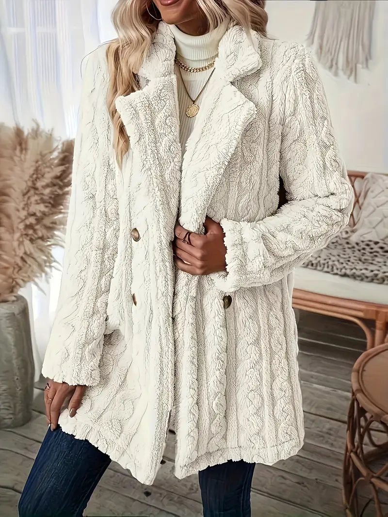 Manteau Avec Revers Et Conception Double Face Pour Adultes | Idéal Pour L’Automne Et L’Hiver