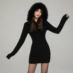 Robe Pull À Capuche pour Femme | Idéale pour Les Journées D’Hiver