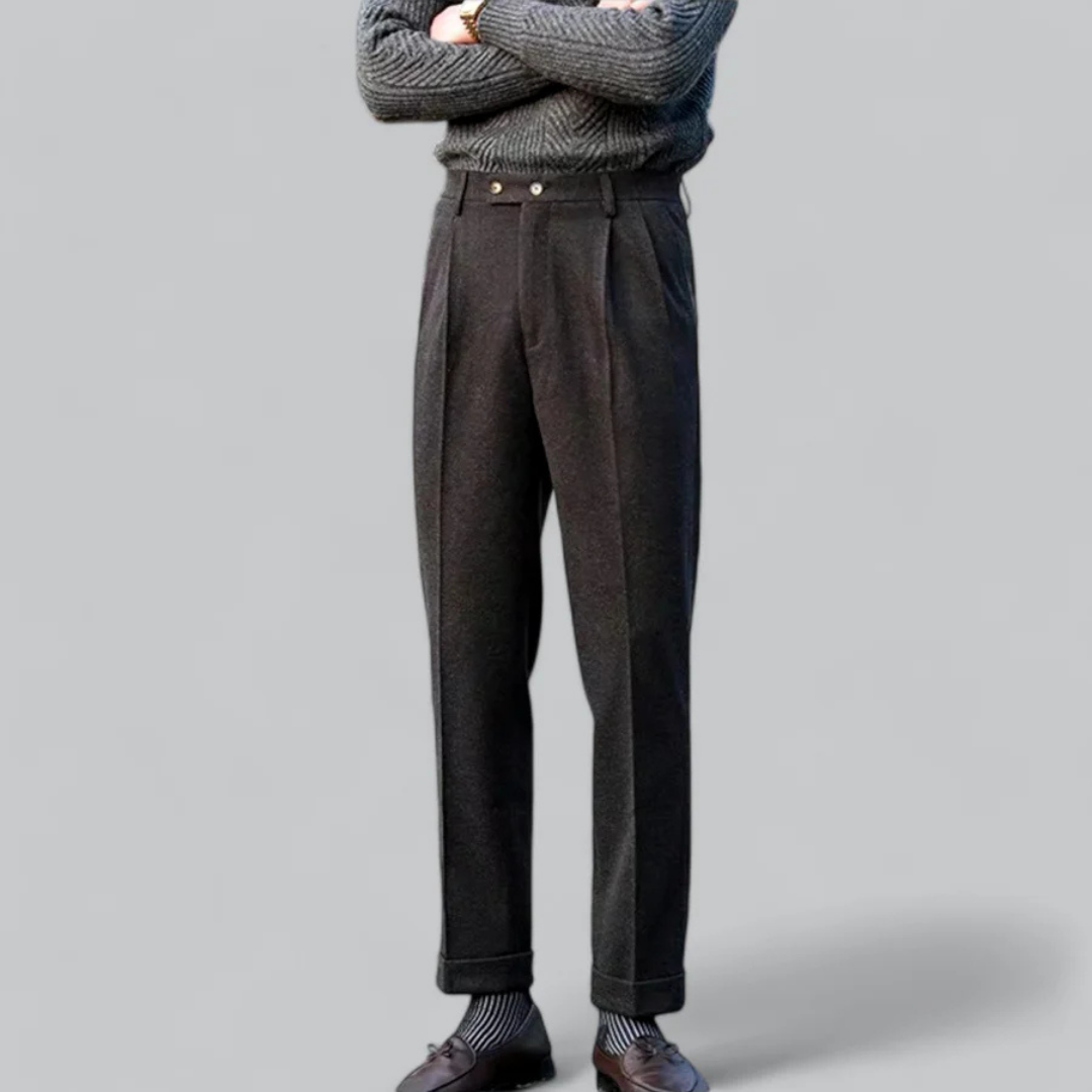 Pantalon Taille Haute À Coupe Ajustée Pour Homme | Idéal Pour Occasions Formelles Et Quotidiennes