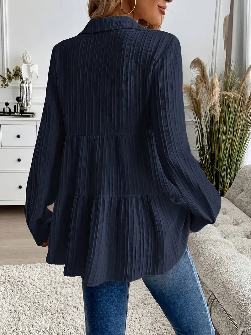 Chemise À Manches Longues Avec Fermeture Boutonnée Pour Femmes | Idéal Pour Travail Et Usage Quotidien