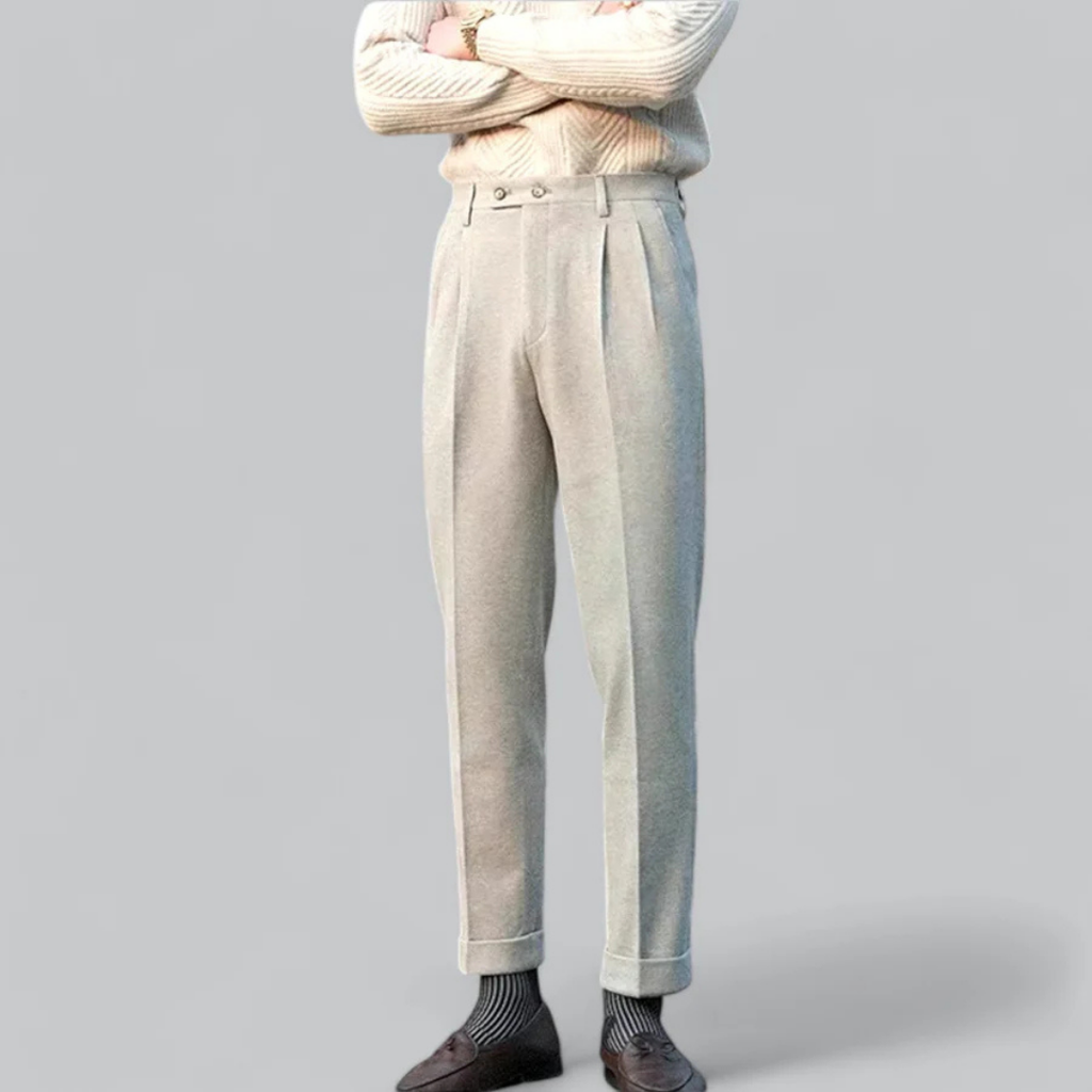 Pantalon Taille Haute À Coupe Ajustée Pour Homme | Idéal Pour Occasions Formelles Et Quotidiennes