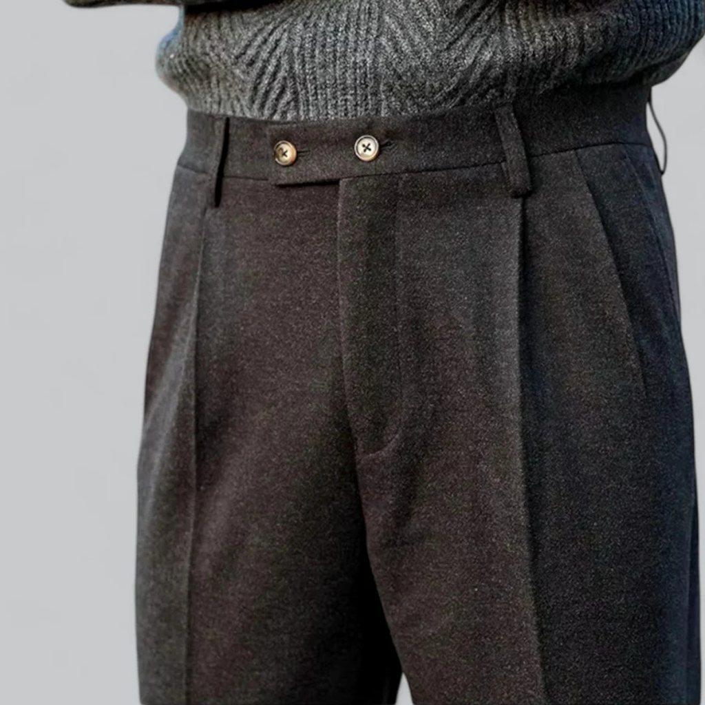 Pantalon Taille Haute À Coupe Ajustée Pour Homme | Idéal Pour Occasions Formelles Et Quotidiennes
